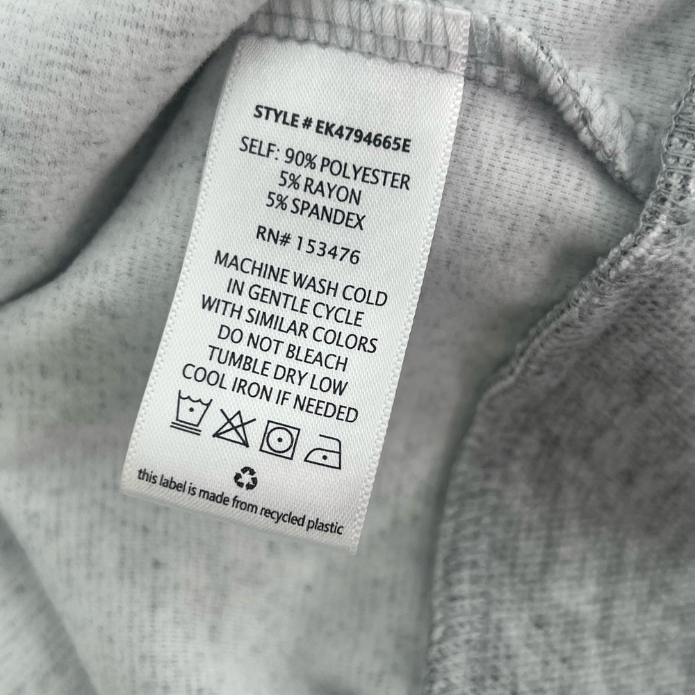 Evereve Lowell Brushed Pullover Light Gray Puff Ruched Sleeve Sweatshirt Small - Picture 8 of 8
